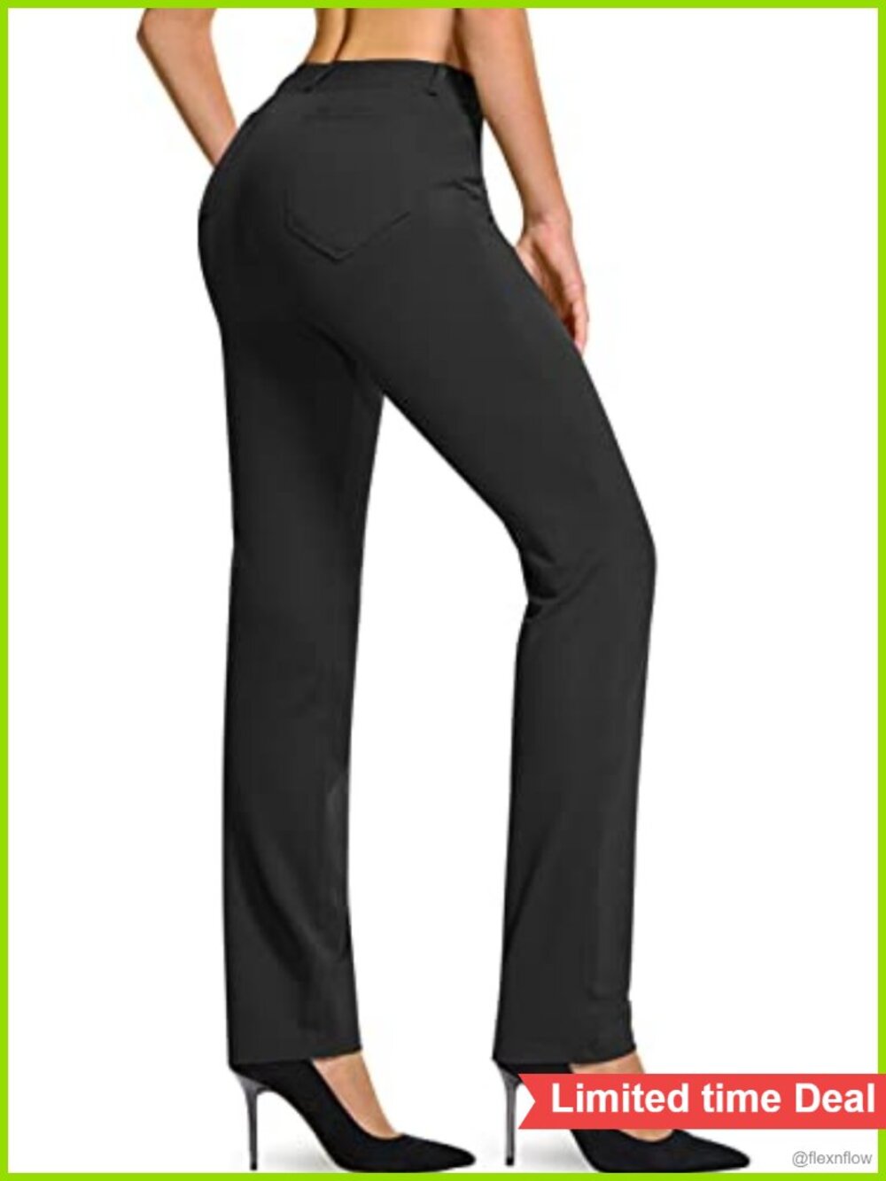 Women's High Waist Stretch Yoga Pants with Pockets, 87% Nylon 13% Spandex,